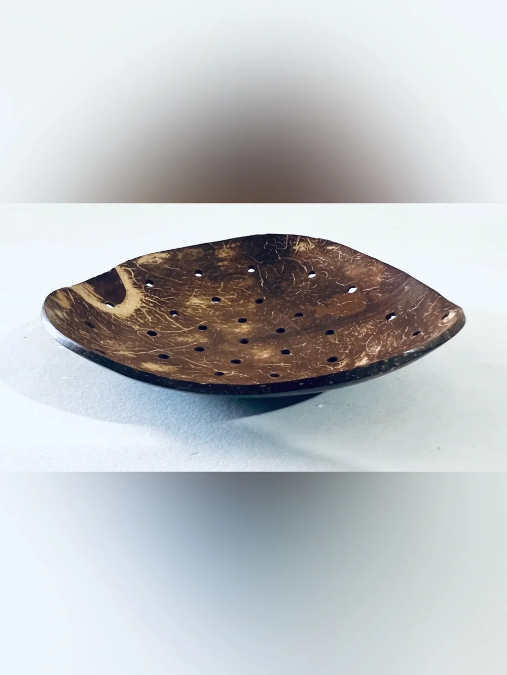 Handmade Coconut Shell Soap Dish Drain Tray Natural Eco Friendly Bathroom 5”